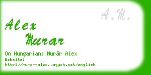 alex murar business card